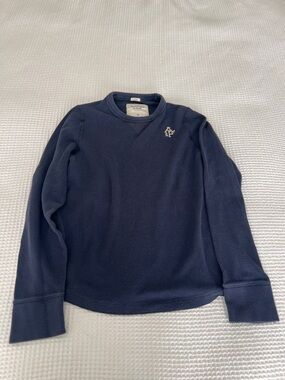 Abercrombie & Fitch Navy Crewneck Sweater with Embroidered Logo